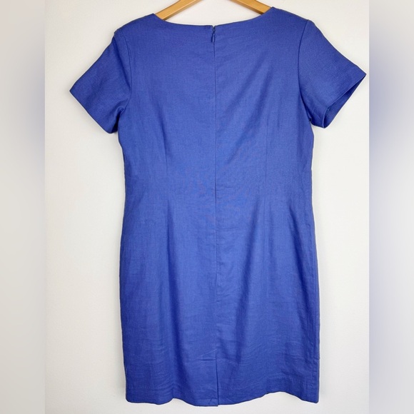 Adolfo Studios 90's Periwinkle Linen Blend Dress - Picture 7 of 7